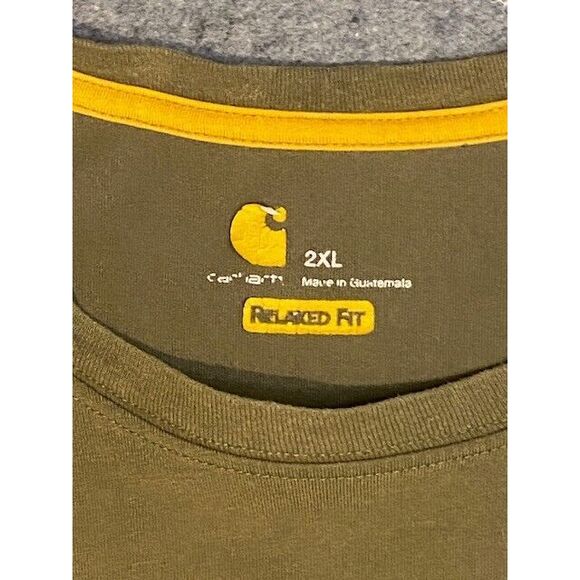 CARHARTT RELAXED FIT FORCE Pocket T-Shirt Men 2XL AVOCADO GREEN - Picture 3 of 9